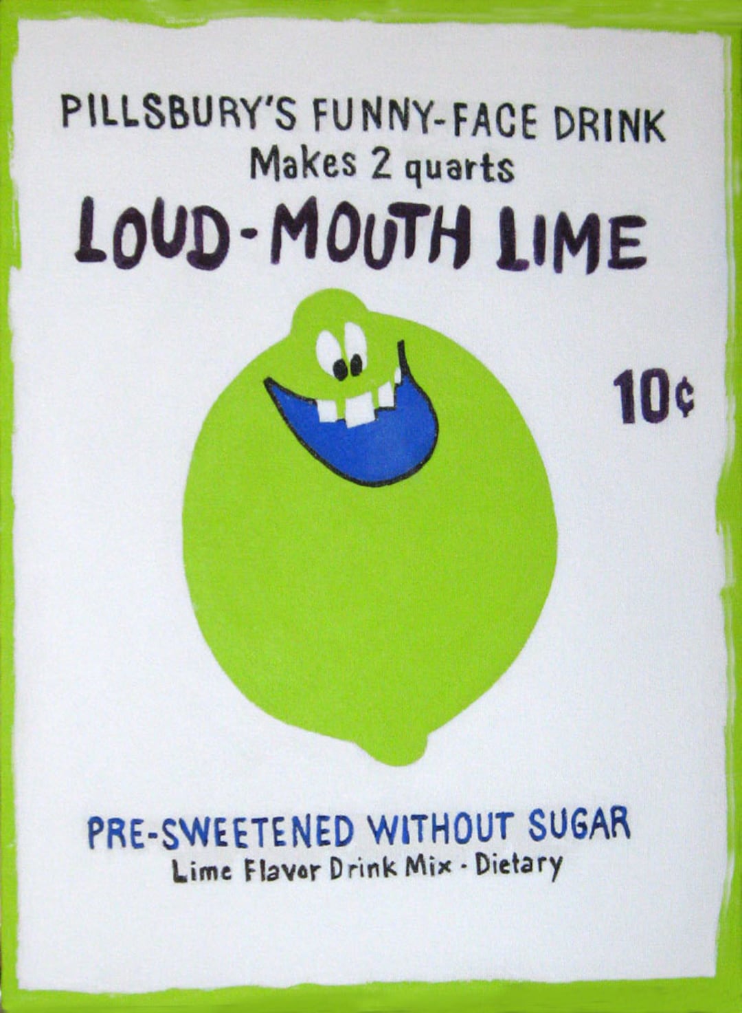 Loud Mouth Lime Pillsbury Funny Face Drink - Etsy