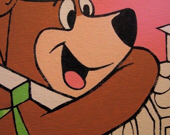 yogi bear painting from the 50s