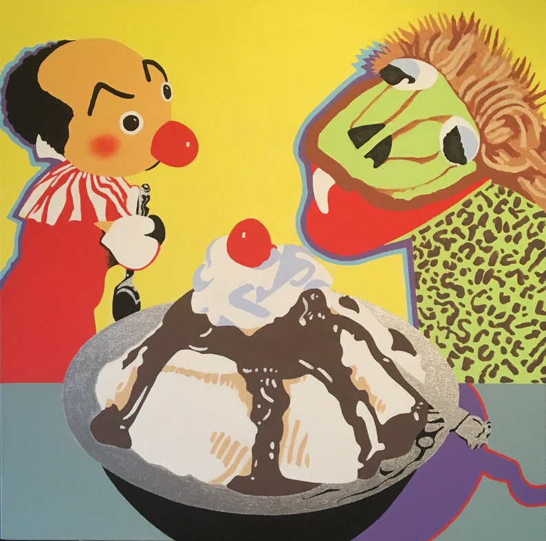 Kukla and Ollie Painting. 30 X 30 Etsy