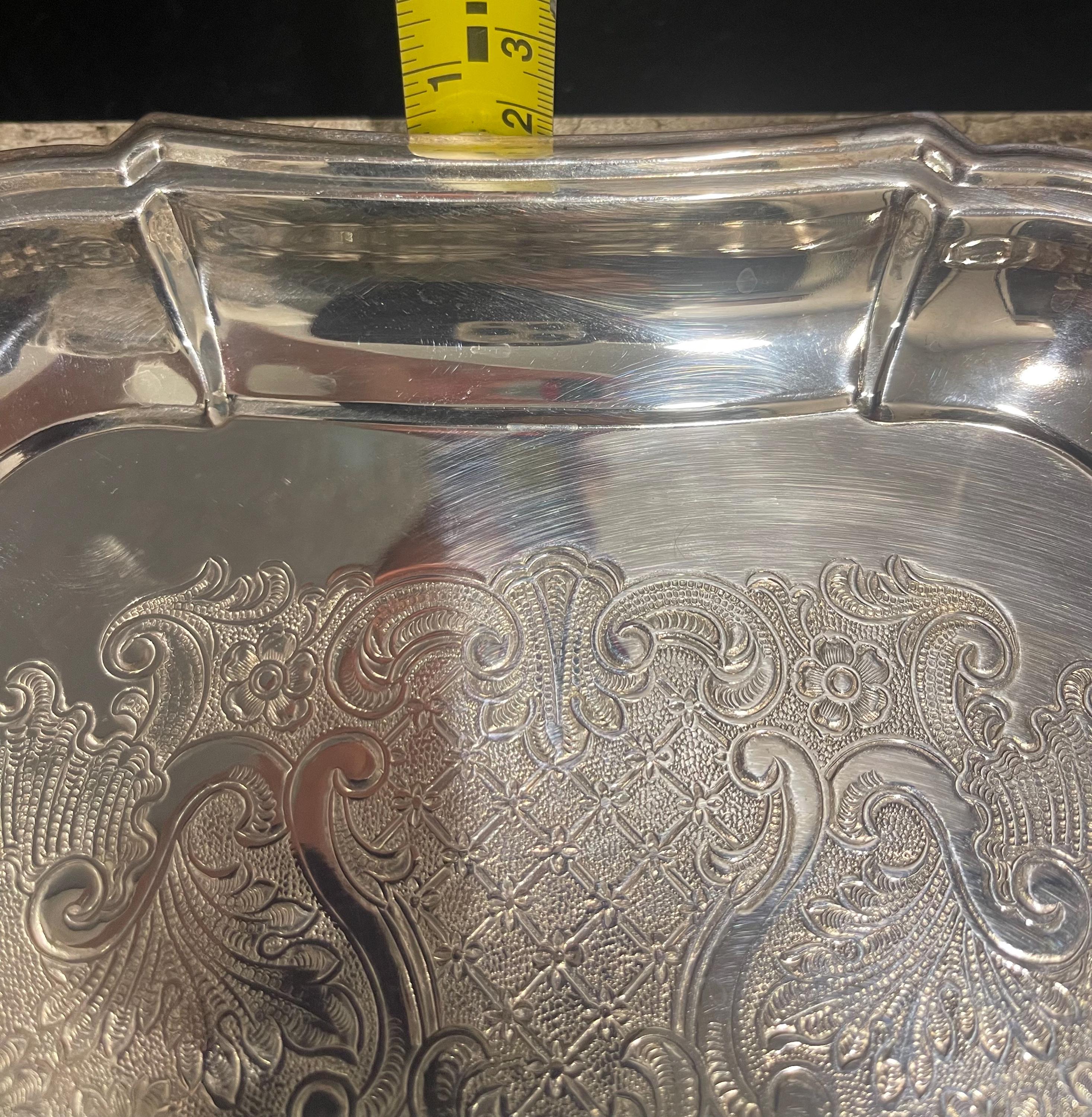 GORHAM heritages トレイ Gorham Heritage Silver-plated Vintage Serving Tray: Scalloped