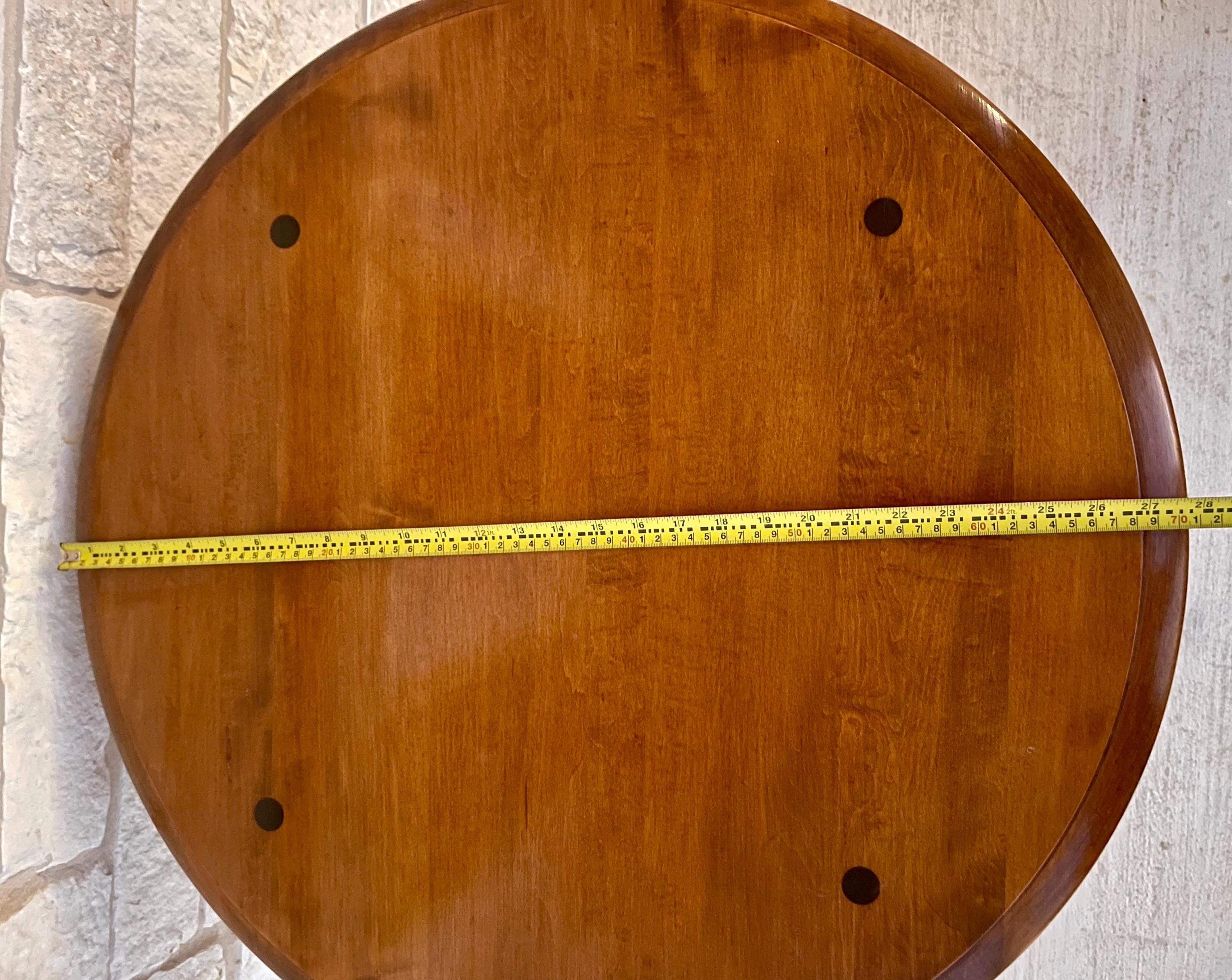 Ethan Allen Heirloom Maple Queen Anne Side Table, Vintage Round