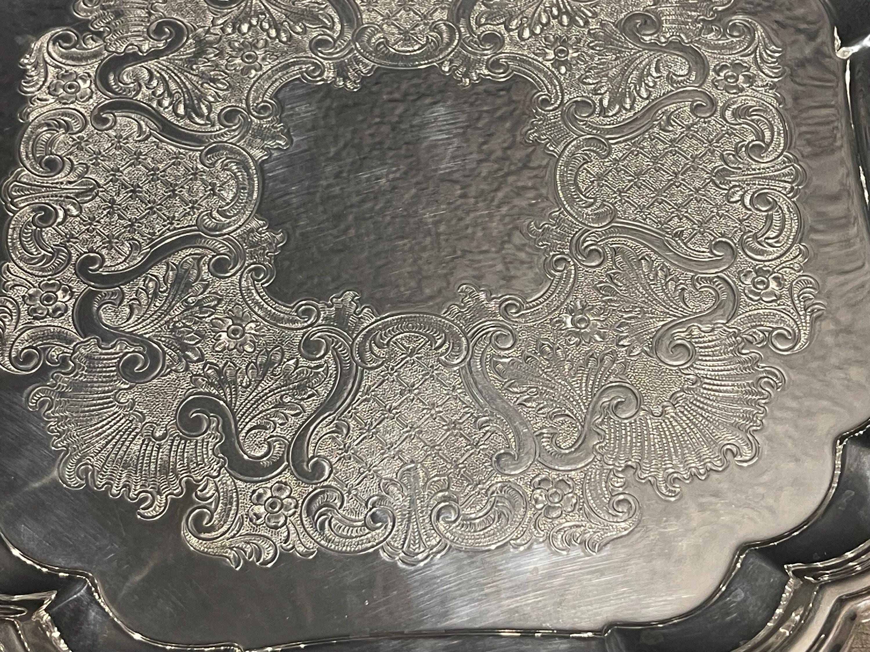 Gorham Heritage Silver-plated Vintage Serving Tray: Scalloped