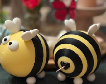 Zahnstocher Spender Biene “Horstie" - lustige Tischdeko - Geschenkidee Küche - 3D gedruckte Biene - Toothpick Holder