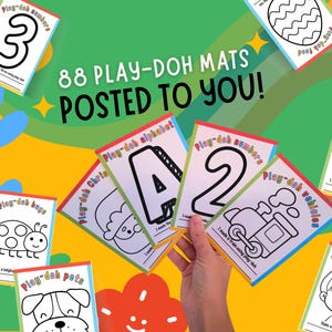 Play Dough Mat POSTED TO YOU Montessori Play Doh Preschool Activities Fine Motor Skills Gift for Toddler