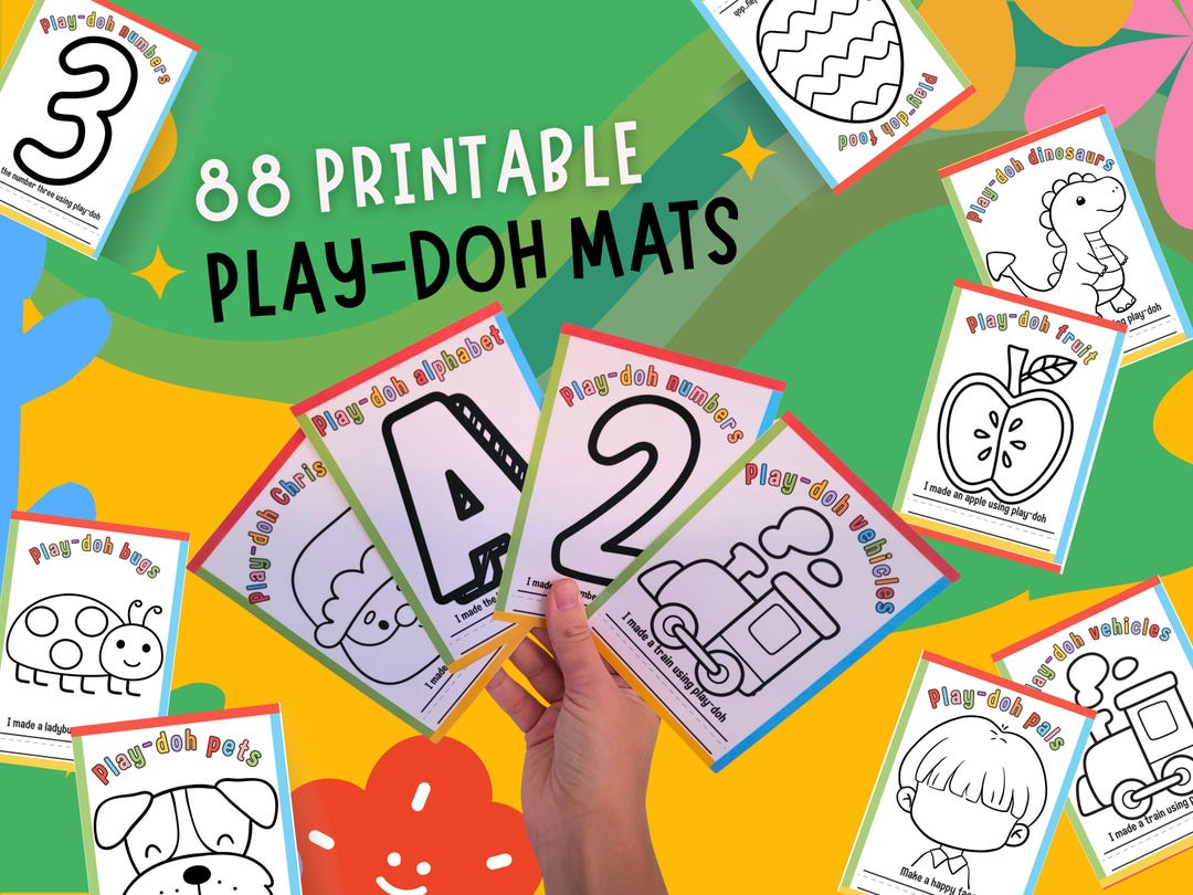 Printable Play Dough Mats Montessori Spring Printables Play Doh ...
