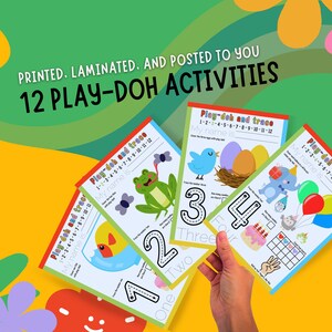 Tapetes de plastilina ENVIADOS A USTED Montessori Play Doh Actividades preescolares Habilidades motoras finas Regalo para niños pequeños