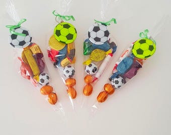 Football Party Favor Sweet Cones – XL Keychain, Personalized Stickers