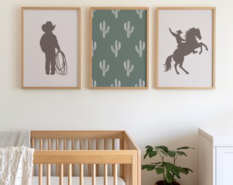 Cowboy Nursery Art Print Bundle: Western Wall Decor (Digital Download)