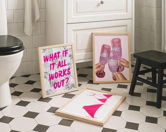 Pink Wall Art Print Bundle: Trendy Pink Designs (Digital Download)