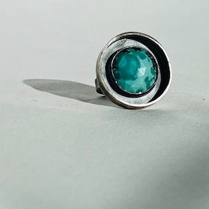 sunshine turquoise... faceted turquoise and oxidized sterling silver image 1