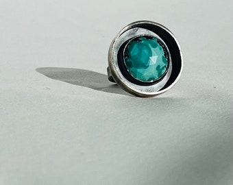 sunshine turquoise... faceted turquoise and oxidized sterling silver