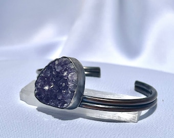 violet hills...raw amethyst and copper