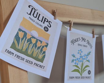PRINTABLE Flower Banner, Fresh off the Market, Vintage Bunting, Instant Download, Bridal or Baby Shower, Garland, Farmers Market, Birthday