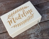 Jewelry Box Baptism Gift- Custom engraved keepsake box - Little Girl Jewelry Box - Flower Girl Gift - Personalized Keepsake Christmas Gift