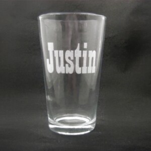12 Custom Engraved Pint Glasses for Groomsmen