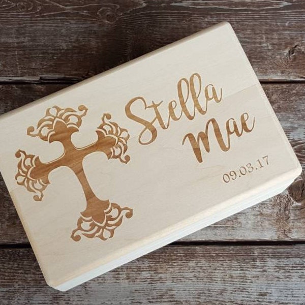 Engraved Baptism Jewelry Box Etsy