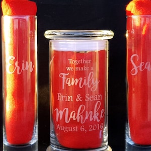Sand Ceremony Set, Personalized Unity Set, Engraved Sand Ceremony set, Blended Family Unity Set, Destination Wedding Sand Ceremony