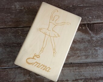 Ballerina - Wooden Jewelry Box- Custom engraved keepsake box - Little Girl Jewelry Box- Personalized Keepsake - Ballerina Birthday