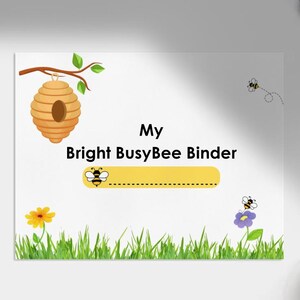 5–6 jaar BusyBee Learning-map afdrukbaar | Elementaire drukke boekactiviteiten | Gepersonaliseerde peuter- en kleuterpagina&#39;s | Digitale download