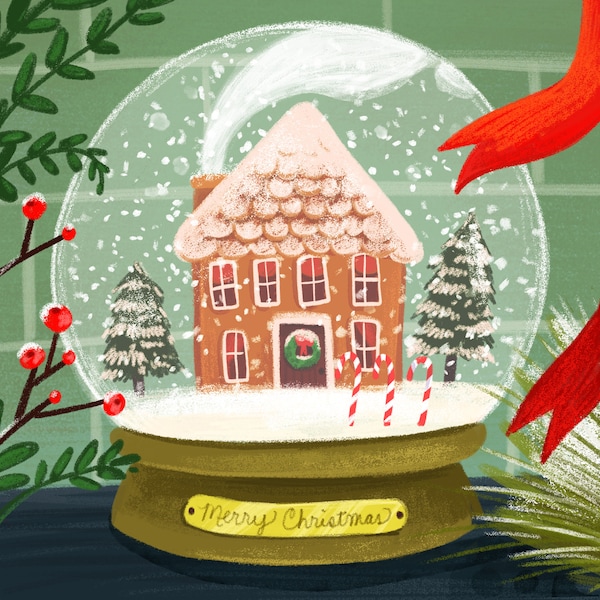 Gingerbread House Snow Globe