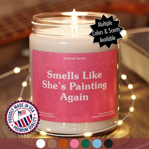Personalizable Painter Gift Funny Candle Artist Gifts for Her Custom Text Candle Painting Lover Gift Hobby Gift Personalized Birthday Gift