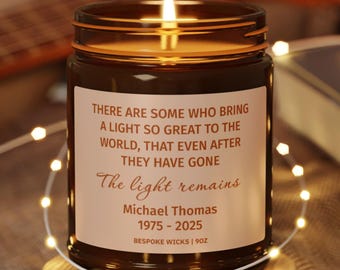 Personalized Sympathy Gift Memorial Candle In Loving Memory Loss of Mother Loss of Father Condolence Gift In Memory of Bereavement Gift