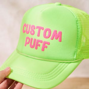 Personalized Foam Hat, 3D Puff Print, Party Trucker Hats, Baseball Cap, Sports Accessories, Custom Trucker Hat Mesh Trucker Hat Vacation Hat