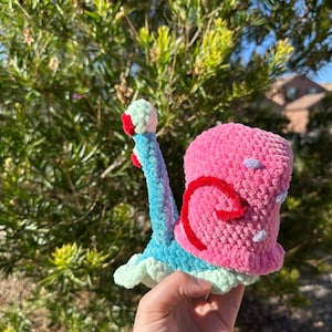 Handmade Gary the Snail w/Removable Shell Crochet Plushie