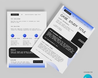 Canva Case Study Template: Modern Layout for Startups (A4 Format)