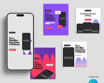 Bold Social Media Ad Templates: Forma 10 Collection for Canva