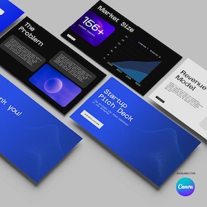 Tech Startup Pitch Deck Template for Canva - Forma 30 Collection | Editable Investor Presentation for SaaS, AI & Innovation Brands