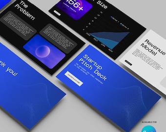 Szablon prezentacji Canva Pitch Deck: prezentacja inwestorska dla startupu technologicznego