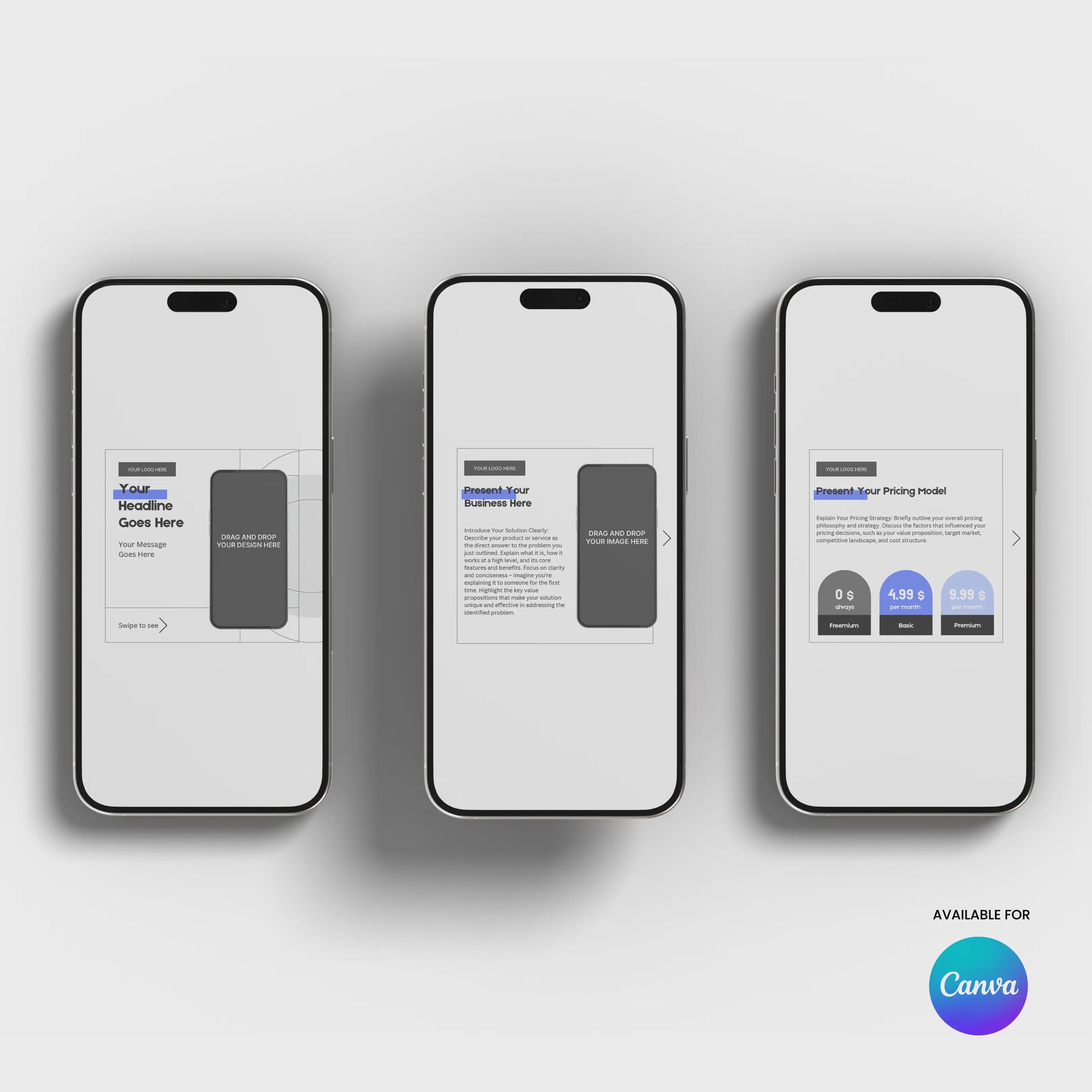Canva Carousel Templates | Forma 20 Collection for Product and Saas ...