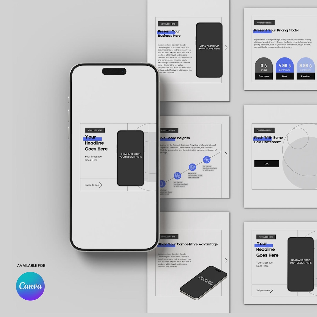 Canva Carousel Templates | Forma 20 Collection for Product and Saas ...