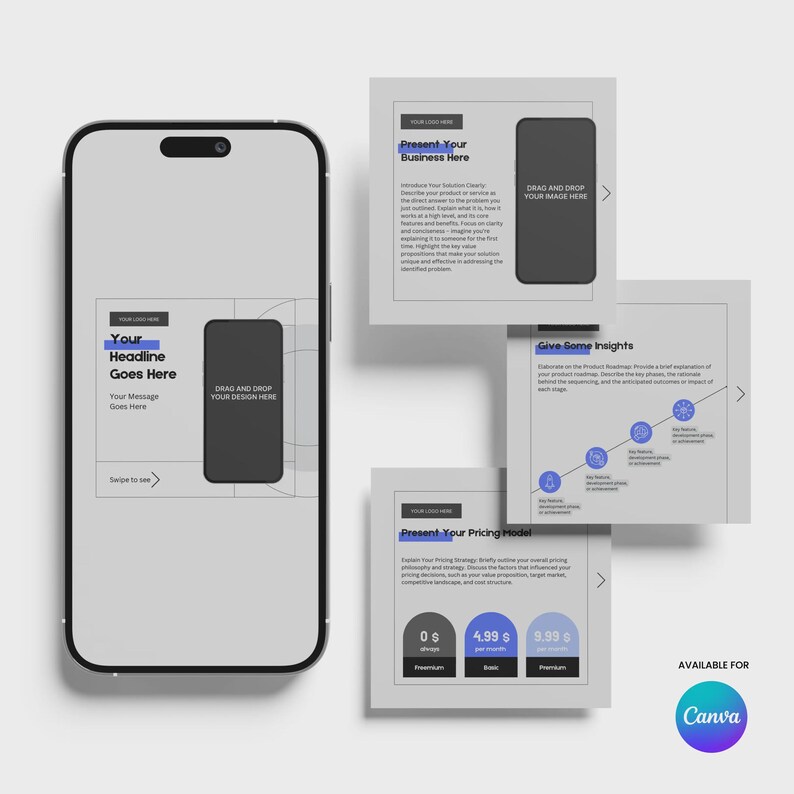 Canva Carousel Templates | Forma 20 Collection for Product and Saas ...