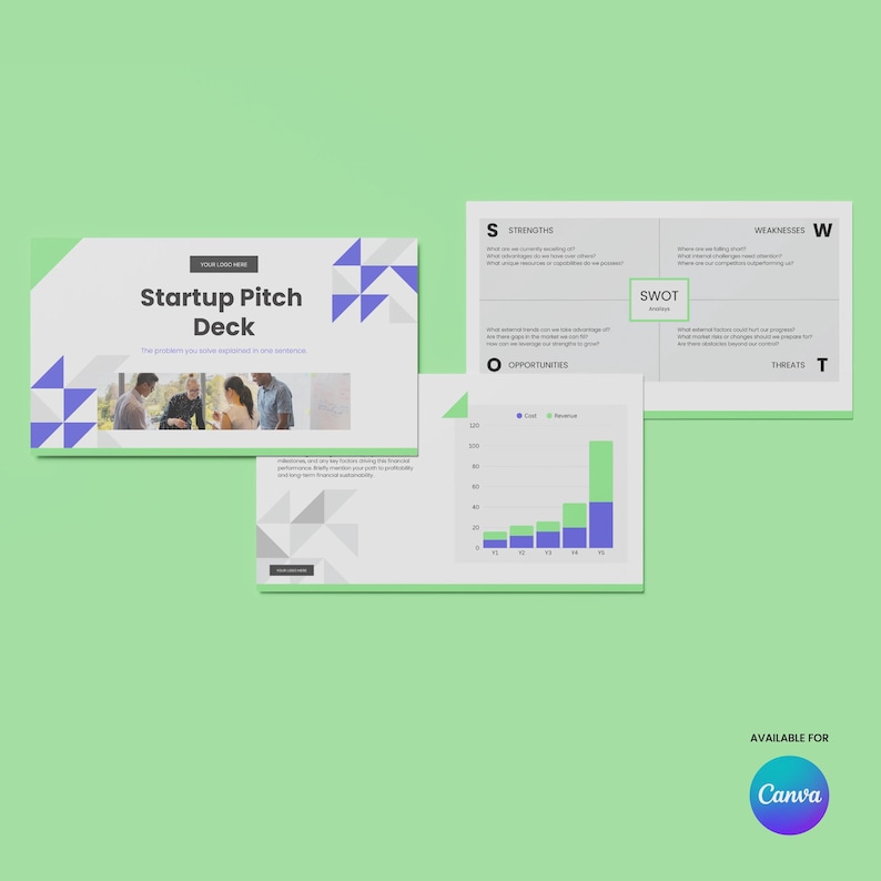 Startup Pitch Deck Template for Canva | Forma 40 Collection - Etsy