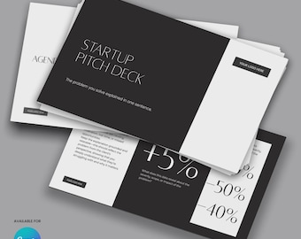 Minimalist Startup Pitch Deck Template: Luxury Presentation for Canva