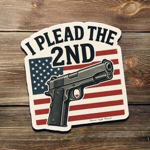 Ik pleit voor de 2e sticker – patriottisch pistool 1911 geweerrechten vinyl sticker, Pro 2A conservatieve sticker voor auto, laptop, koeler of waterfles