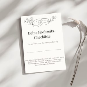 Hochzeits-Checkliste zum Ausdrucken (Deutsch) | 10-seitiger Planer für eure Hochzeit | PDF Download