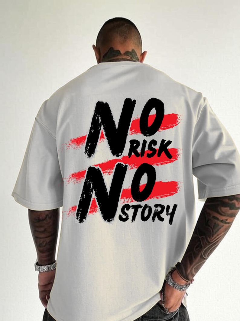 Motivational Quote PNG: No Risk No Story - T-shirt Design (digital ...