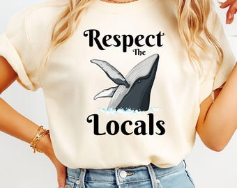 Design per maglietta con balena: grafica a sublimazione di animali dell'oceano (PNG, SVG) da scaricare