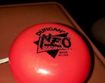 Vintage 70's 80's Duncan yo yo Neo neon orange toy RAD