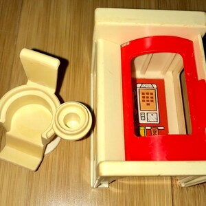 LOT priced, not piece price Fisher Price little people FP LP #21 village phone booth dentist chair
