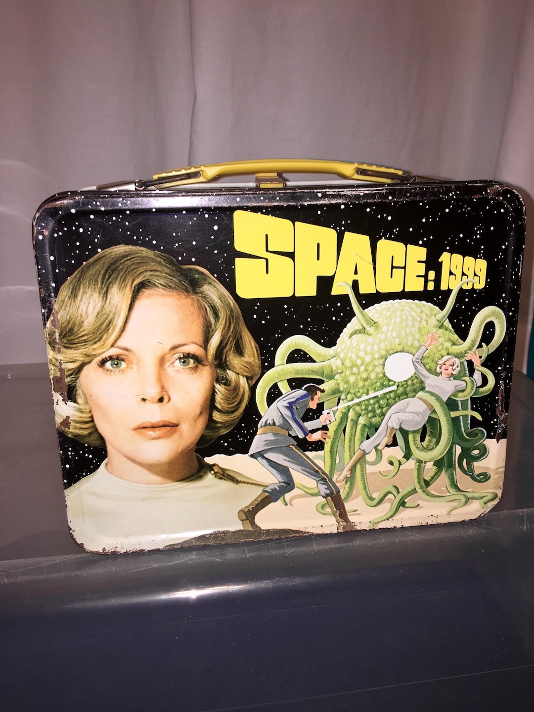 SPACE SHIPS AND SPACE MEN SCI FI SPACE DUME LUNCH BOX 1950s