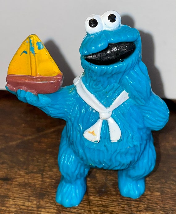 Vintage Cookie Monster Cookie Jar Hand Painted Ceramic Sesame Street 1980