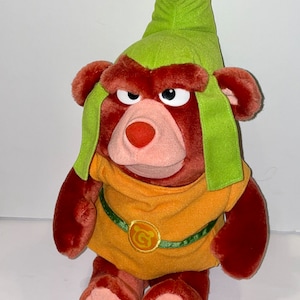 vintage 1985 fisher price disney gummi bear Gruffi bear plush RAD