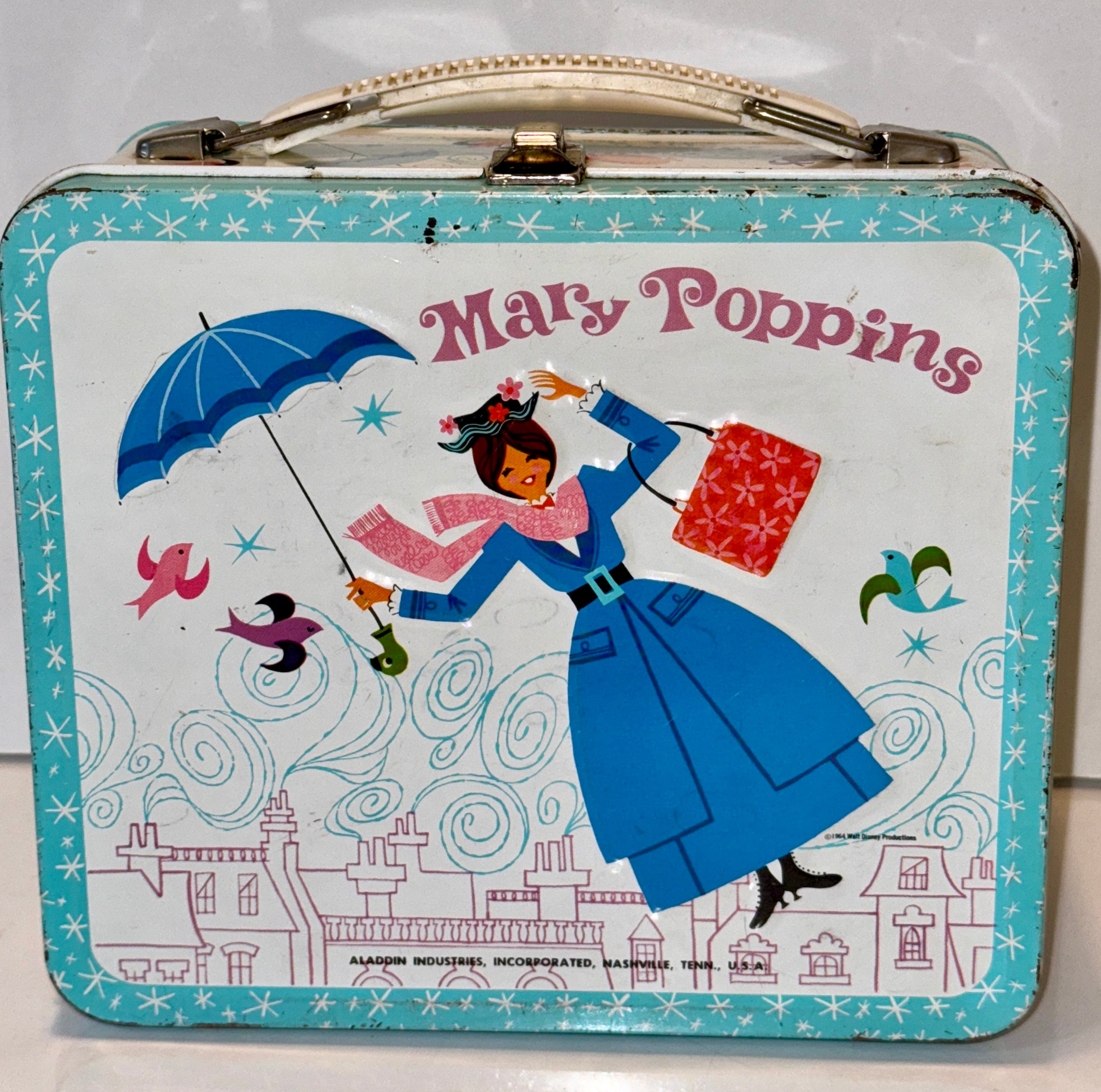 1965 Mary Poppins Aladdin Industries Metal Lunch Box Lunchbox - Etsy