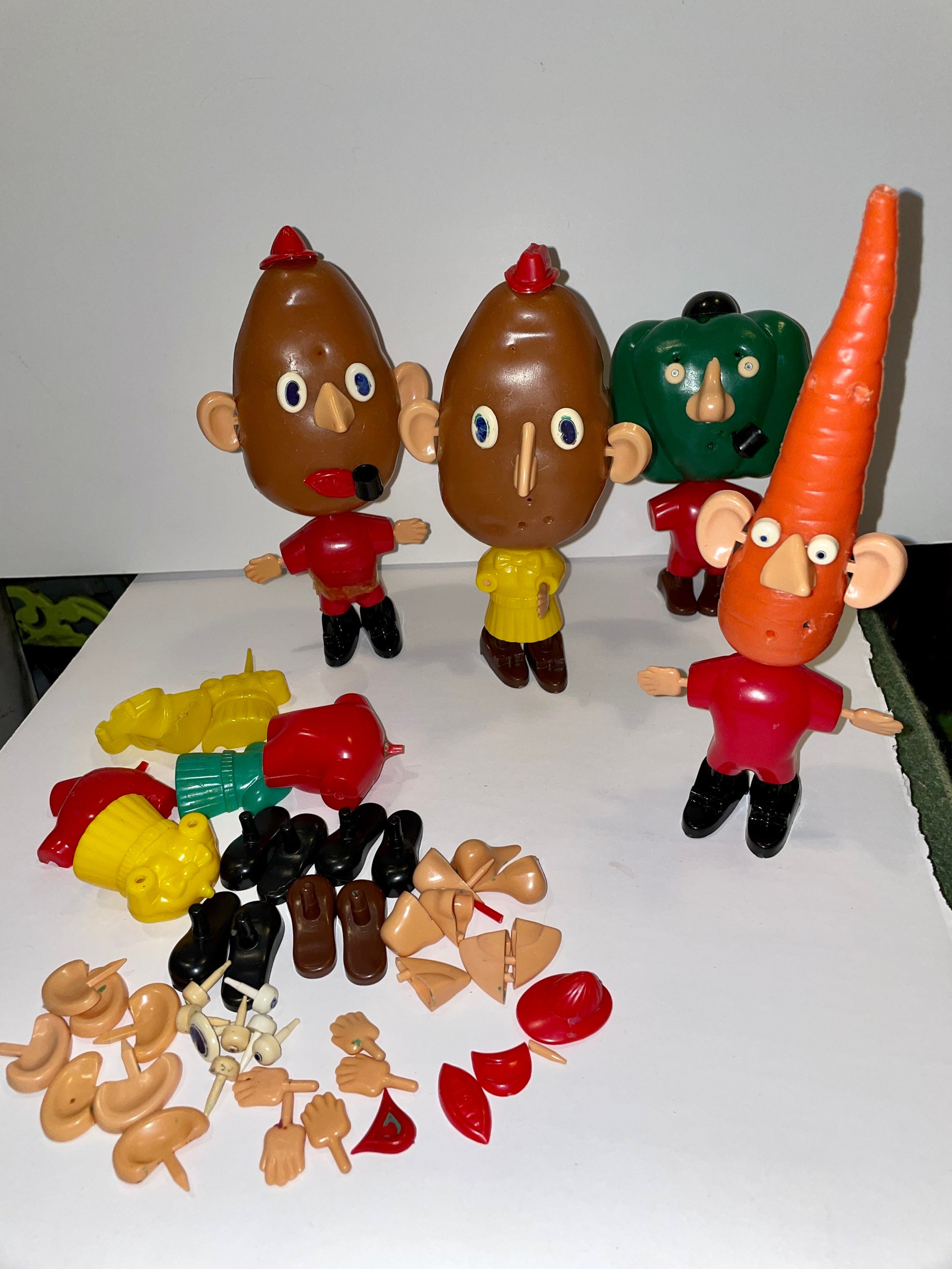 Large Lot Of Mr Potato Head Pieces & Accessories Vintage Minis