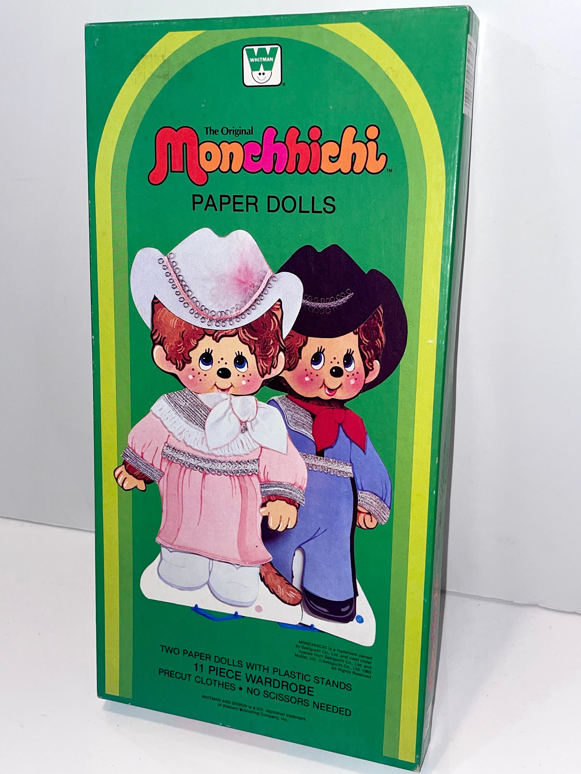 Rare Mattel 1983 Monchhichi Grumplin Plush Purple Doll W