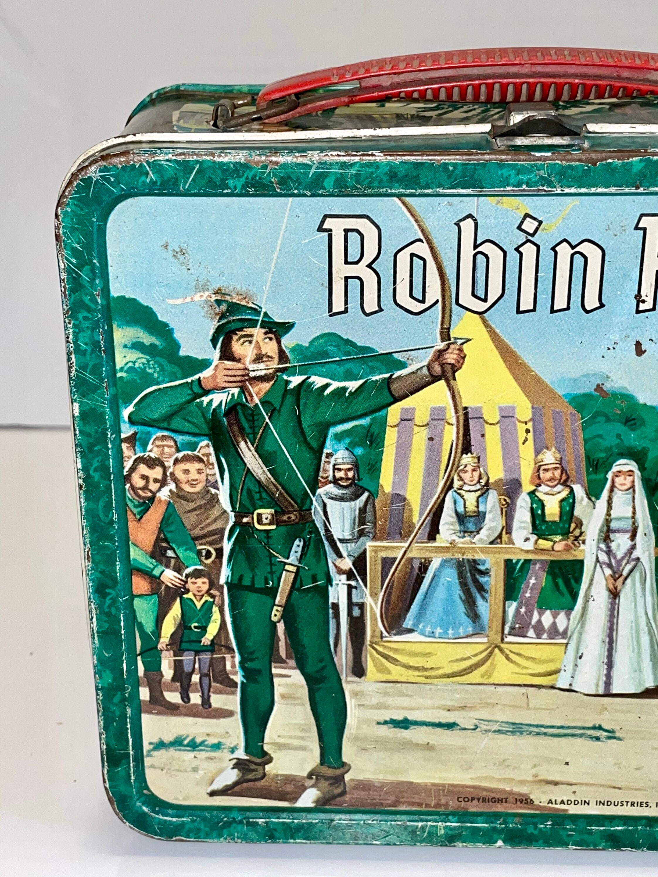 Vintage 1950's Aladdin Industries Robin Hood Metal Lunch Box